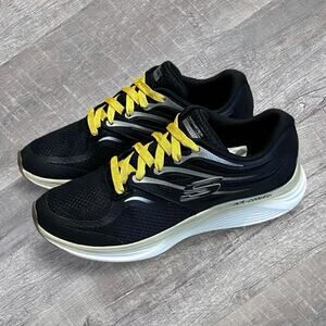 Skechers Skyline A Glow Sneakers Womens 7.5 Black Gold Memory Foam Shoe 13041